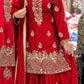 Mustard Gota Sequin Sharara Set