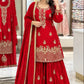 Mustard Gota Sequin Sharara Set