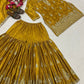 Mustard Gota Sequin Sharara Set