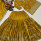 Mustard Gota Sequin Sharara Set