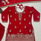 Mustard Gota Sequin Sharara Set