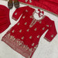 Mustard Gota Sequin Sharara Set