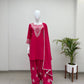Fuchsia Paisley Embroidered Kurta Salwar