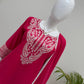 Fuchsia Paisley Embroidered Kurta Salwar