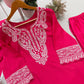 Fuchsia Paisley Embroidered Kurta Salwar