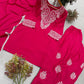Fuchsia Paisley Embroidered Kurta Salwar