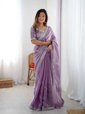 Elegant JMC Silk Saree for Festive, Party and Evening Occasions