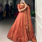 Korean Pure Tussar Embroidered Lehenga Set with Dupatta
