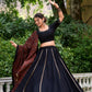 Golden Grace Pure Cotton Mirror Work Lehenga Set
