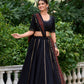 Golden Grace Pure Cotton Mirror Work Lehenga Set