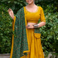 Golden Grace Pure Cotton Mirror Work Lehenga Set
