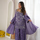 Sky Blue Beaded Sharara Set
