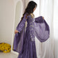 Sky Blue Beaded Sharara Set