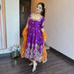 Purple Zari Embroidered Anarkali