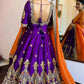 Purple Zari Embroidered Anarkali