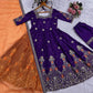 Purple Zari Embroidered Anarkali