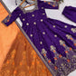 Purple Zari Embroidered Anarkali