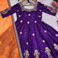 Purple Zari Embroidered Anarkali
