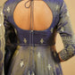 Navy Blue Cosmo Embroidered Anarkali Set with Dupatta and Lehenga