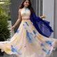 Watercolor Print Organza Lehenga Set