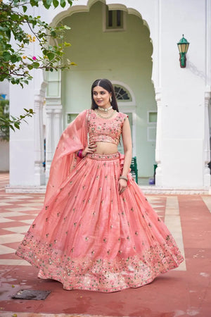 Gold Crush Embroidered Lehenga Set