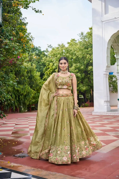 Gold Crush Embroidered Lehenga Set