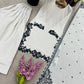 Embroidered Star Georgette Suit Set with Farshi Pant and Dupatta