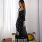 Designer Chinnon Silk Sharara Suit with Embroidery and Dupatta