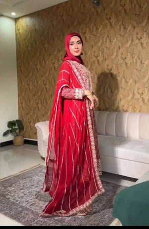 Embroidered Georgette Suit with Dupatta