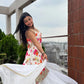 Chinon Silk Floral Palazzo Suit with Dupatta
