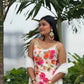 Chinon Silk Floral Palazzo Suit with Dupatta