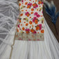 Chinon Silk Floral Palazzo Suit with Dupatta