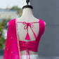 Ivory Pink Cotton Lehenga with Mirror Lace