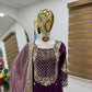 Embroidered Georgette Palazzo Suit with Dupatta