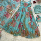 Organza Silk Printed Anarkali Suit with Dupatta and Bag