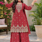 Sage Scalloped Peplum Sharara Set