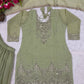 Sage Scalloped Peplum Sharara Set