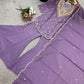 Designer Embroidered Silk Palazzo Suit with Dupatta