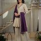 Beige Pearl Sharara Set