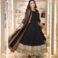 Black Sequin Scallop Anarkali
