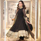 Black Sequin Scallop Anarkali