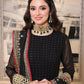 Black Sequin Scallop Anarkali