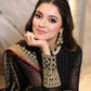 Black Sequin Scallop Anarkali
