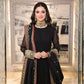 Black Sequin Scallop Anarkali