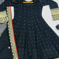 Black Sequin Scallop Anarkali