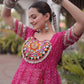 Bandhani Medallion Jacket Lehenga