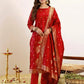 Purple Banarasi Jacquard Kurta