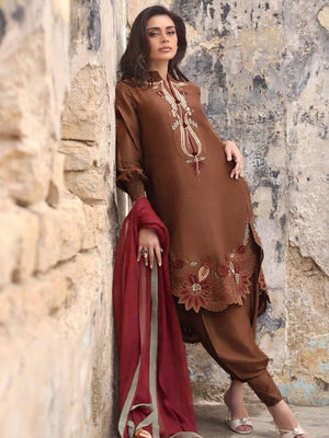 Cocoa Brown Potli Tassel Kurta Set