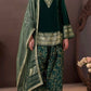 Emerald Velvet Gota Border Suit