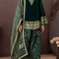 Emerald Velvet Gota Border Suit